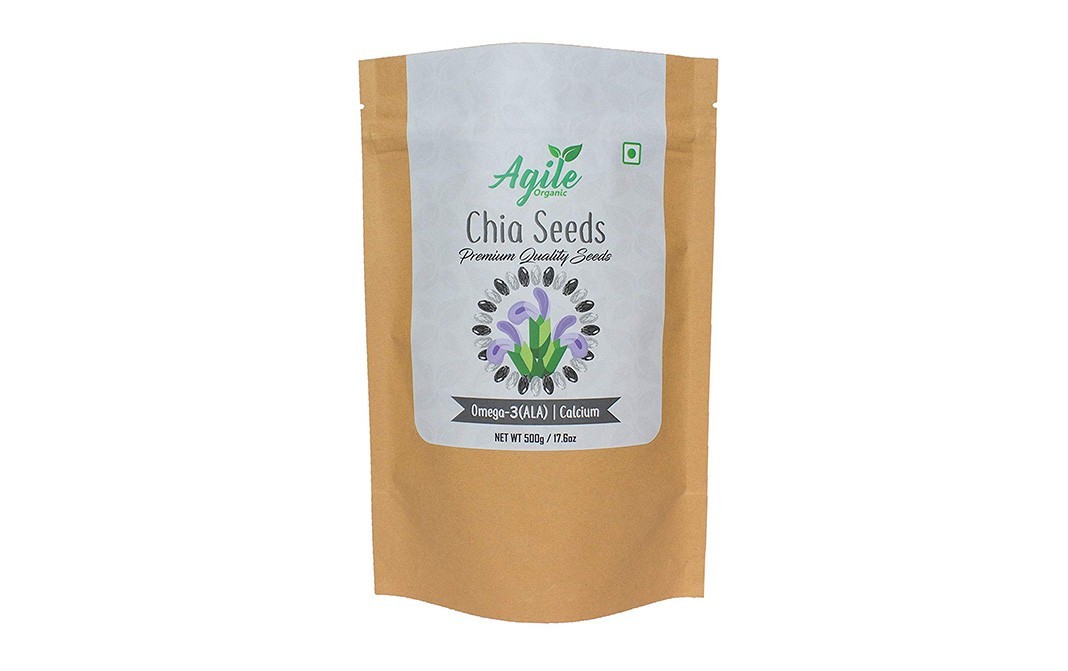Agile Organic Chia Seeds    Pack  500 grams
